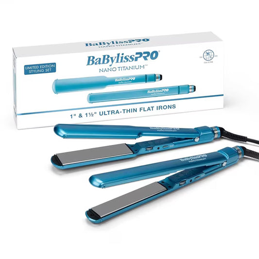 BabylissPRO Set Plancha Ultra delgada 1” y Plancha Ultra delgada  1 ½